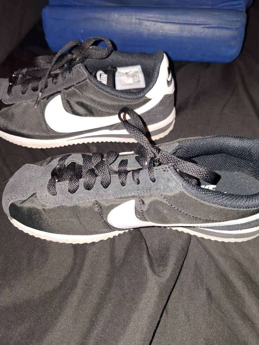 Nike Cortez Black/White YOUTH Low Top Sneakers Size 6.5